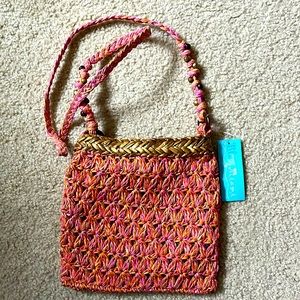 Blue Miami Straw Bag